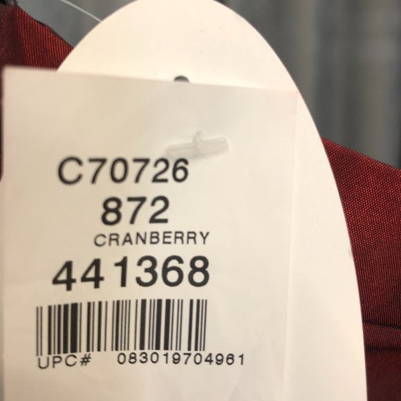 NEW 2-Piece Cranberry Mother of the Bride/Groom Formal Holiday Dress SIZE 8 - Picture 5 of 14